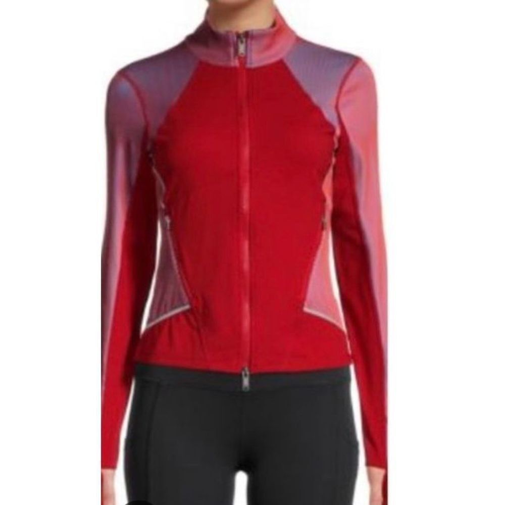 Free People FP Movement Hardio Cardio Jacket Full Zip Pockets Red Grape XS NWT